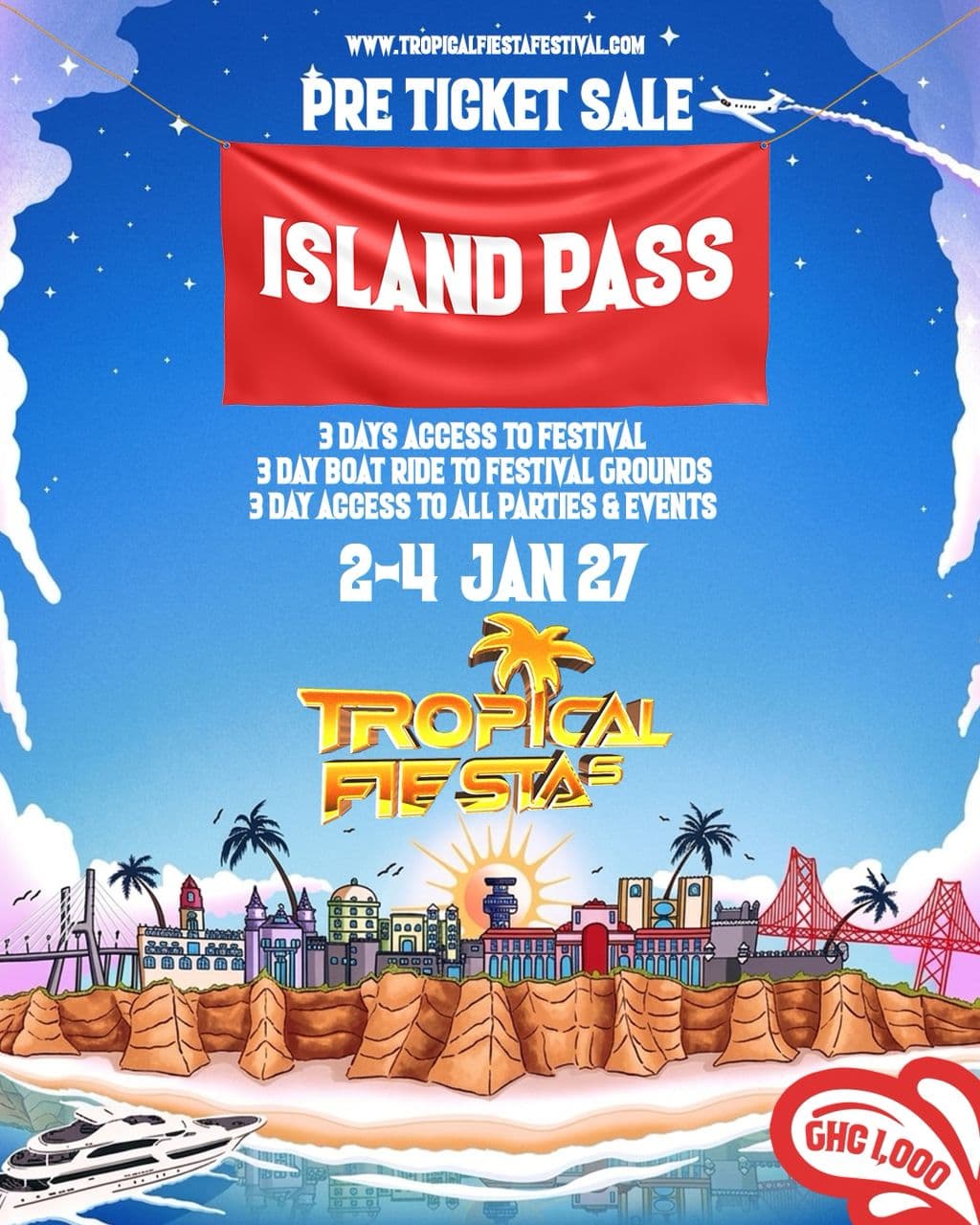 Island Pass ticket design