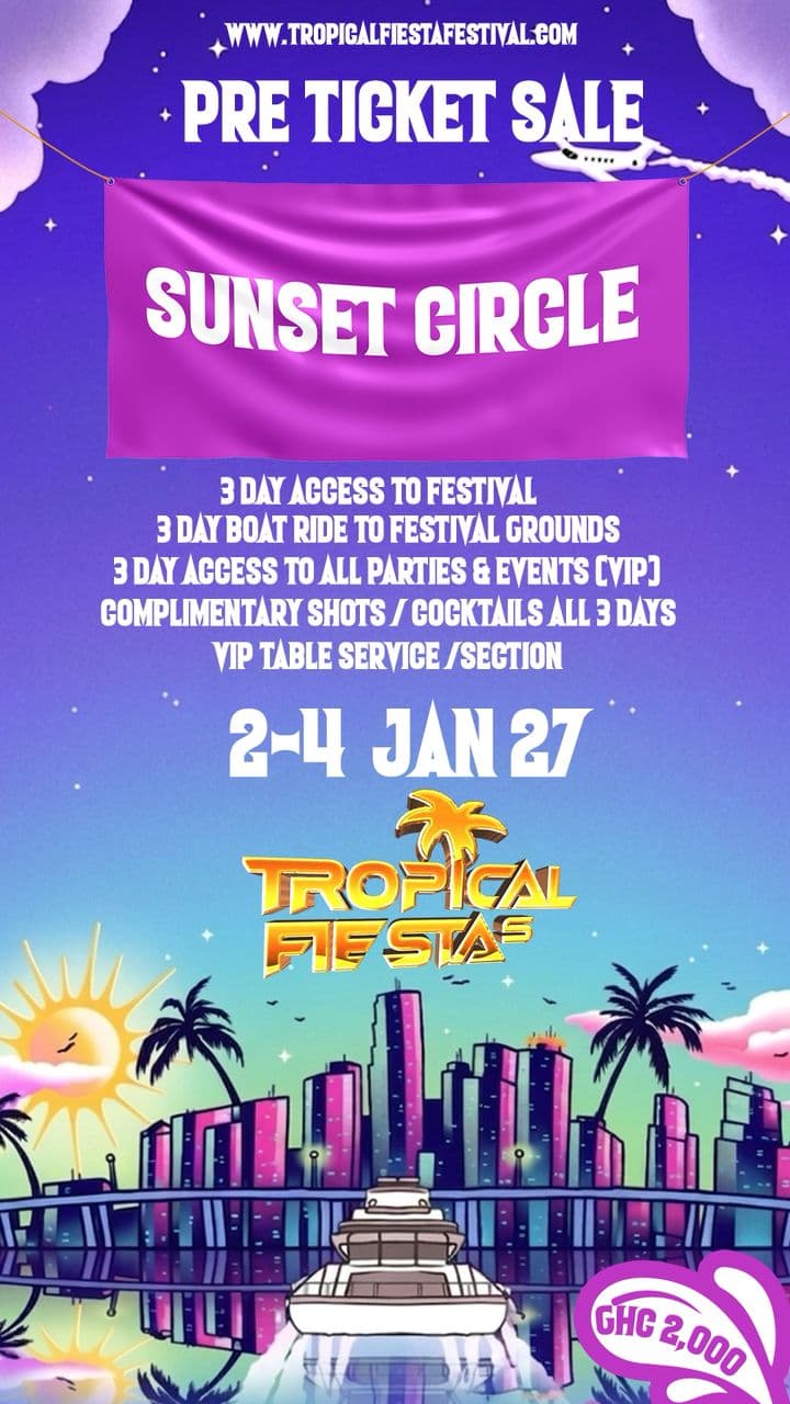 Sunset Circle ticket design