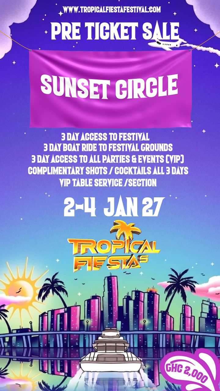 Sunset Circle ticket design